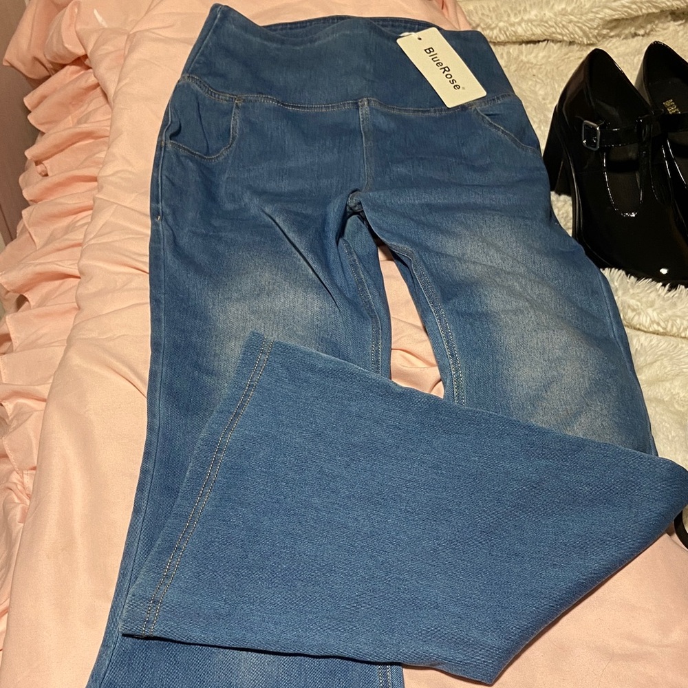 Blue rose Flare Women's Jeans in Classic Blue